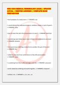 WGU C804 MEDICAL TERMINOLOGY &lbrack;2026&rsqb; &vert; UPDATED&NewLine;ACTUAL &vert; VERIFIED ANSWERS &vert; COMPLETE EXAM&NewLine;PREPARATION