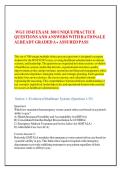  WGU D545 EXAM&colon; 300 UNIQUE PRACTICE &NewLine;QUESTIONS AND ANSWERS WITH RATIONALE &NewLine;ALREADY GRADED A&plus; ASSURED PASS