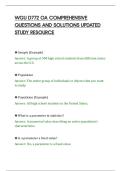WGU D772 OA COMPREHENSIVE&NewLine;QUESTIONS AND SOLUTIONS UPDATED&NewLine;STUDY RESOURCE&NewLine;