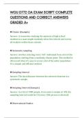 WGU D772 OA EXAM SCRIPT COMPLETE&NewLine;QUESTIONS AND CORRECT ANSWERS&NewLine;GRADED A&plus;