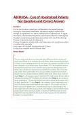 ABFM KSA - Care of Hospitalized Patients&NewLine;Test Questions and Correct Answers