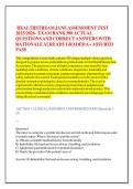  HEALTHSTREAM JANE ASSESSMENT TEST &NewLine;2025&sol;2026 - EXAM BANK 300 ACTUAL &NewLine;QUESTIONS AND CORRECT ANSWERS WITH &NewLine;RATIONALE ALREADY GRADED A&plus; ASSURED &NewLine;PASS