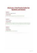 UCLA Ling 1 Final Practice Guide Test&NewLine;Questions and Answers