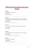 ESCO AC Test Prep Questions and Correct Answers