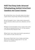 Nr507 Final Study Guide&colon; Advanced&NewLine;Pathophysiology Updated Actual Exam&NewLine;Questions And Correct Answers&NewLine;