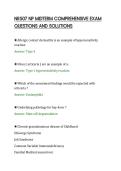 NR507 NP MIDTERM COMPREHENSIVE EXAM&NewLine;QUESTIONS AND SOLUTIONS