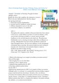 Davis Advantage Basic Nursing&colon; Thinking&comma; Doing&comma; and Caring 3rd Edition by Leslie S&period; Treas &lpar;ISBN 9781719642071&rpar; &ndash; Complete Test Bank Chapters 1&ndash;41 with Practice Questions and Answers