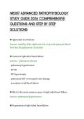 NR507 ADVANCED PATHOPHYSIOLOGY&NewLine;STUDY GUIDE 2026 COMPREHENSIVE&NewLine;QUESTIONS AND STEP BY STEP&NewLine;SOLUTIONS