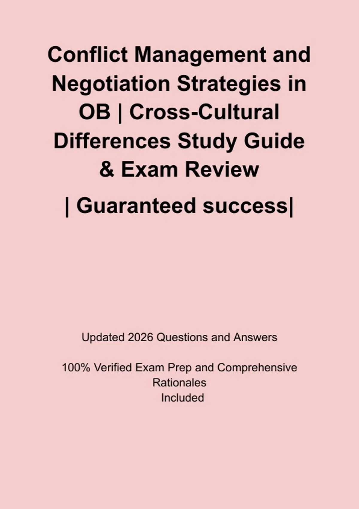 Conflict Management and Negotiation Strategies in OB | Cross-Cultural ...