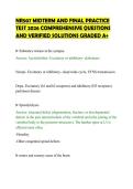 NR507 MIDTERM AND FINAL PRACTICE&NewLine;TEST 2026 COMPREHENSIVE QUESTIONS&NewLine;AND VERIFIED SOLUTIONS GRADED A&plus;