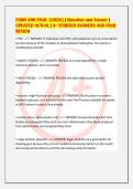 FNDH 400 FINAL &lbrack;2026&rsqb; &vert; Question and Answer &vert;&NewLine;UPDATED ACTUAL &vert; A&plus; VERIFIED ANSWERS AND FINAL&NewLine;REVIEW