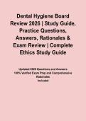 Dental Hygiene Board Review 2026 &vert; Study Guide&comma; Practice Questions&comma; Answers&comma; Rationales & Exam Review