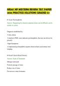 NR507 NP MIDTERM REVIEW TEST PAPER&NewLine;2026 PRACTICE SOLUTIONS GRADED A&plus;&NewLine;