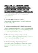 NR507 NR 507 MIDTERM EXAM&NewLine;ADVANCED PATHOPHYSIOLOGY&NewLine;2026 CLINICAL SCRIPT SOLVED&NewLine;QUESTIONS VERIFIED ANSWERS A&plus;&NewLine;