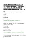 NR507 NR 507 MIDTERM EXAM&NewLine;ADVANCED PATHOPHYSIOLOGY&NewLine;2026 FINAL PAPER PRACTICE&NewLine;QUESTIONS ANSWERS ACCURATE&NewLine;A&plus;