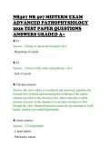 NR507 NR 507 MIDTERM EXAM&NewLine;ADVANCED PATHOPHYSIOLOGY&NewLine;2026 TEST PAPER QUESTIONS&NewLine;ANSWERS GRADED A&plus;&NewLine;