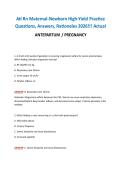 Ati Rn Maternal-Newborn High-Yield Practice &NewLine;Questions&comma; Answers&comma; Rationales 2026&excl;&excl;&excl; Actual 
