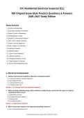 ICC Residential Electrical Inspector &lpar;E1&rpar;&NewLine;500 Original Exam-Style Practice Questions & Answers&NewLine;2026&ndash;2027 Study Edition&NewLine; 