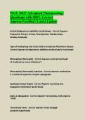 WGU D027 Advanced Pharmacology Exam Prep &vert; Practice Questions&comma; Answers & Detailed Rationales &vert; Updated 2026&sol;2027