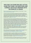 WGU D027 Advanced Pharmacology Objective Assessment Exam Prep &vert; Practice Questions & Detailed Rationales &vert; 2026&sol;2027