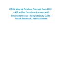 ATI RN Maternal Newborn Proctored Exam 2026 &ndash; 400 Verified Questions & Answers with &NewLine;Detailed Rationales &vert; Complete Study Guide &vert; &NewLine;Instant Download &vert; Pass Guaranteed 