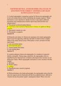 &NewLine;CERTIFIED RETINAL ANGIOGRAPHER &lpar;CRA&rpar; EXAM 150 &NewLine;QUESTIONS WITH CORRECT ANSWERS & DETAILED &NewLine;RATIONALES IN ITALICS&period; 