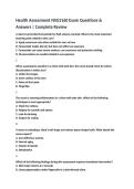 Health Assessment NSG3160 Exam Questions & Answers &vert; Complete Review