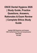 OSCE Dental Hygiene 2026 &vert; Study Guide&comma; Practice Questions&comma; Answers&comma; Rationales & Exam Review