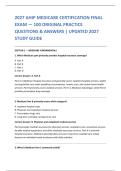 2027 AHIP MEDICARE CERTIFICATION FINAL &NewLine;EXAM &mdash; 100 ORIGINAL PRACTICE &NewLine;QUESTIONS & ANSWERS &vert; UPDATED 2027 &NewLine;STUDY GUIDE2027 AHIP MEDICARE CERTIFICATION FINAL &NewLine;EXAM &mdash; 100 ORIGINAL PRACTICE &NewLine;QUESTIONS & ANSWERS &vert; UPDATED 2027 &NewLine;STUDY GUIDE