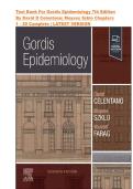 Test Bank For Gordis Epidemiology 7th Edition By David D Celentano&semi; Moyses Szklo &vert; ISBN-13 978-0323877756 &vert;  Chapters 1 - 20 Complete