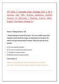 ATI TEAS 7 Complete Exam Package 2027 &vert; 180&plus; Practice Questions with Answers & Detailed Rationales &vert; Reading&comma; Math&comma; Science & English &vert; Updated Study Guide