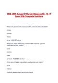 HSC 4551 Survey Of Human Diseases Ch&period; 14-17 Exam With Complete Solutions