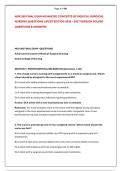 NUR 265 FINAL EXAM ADVANCED CONCEPTS OF MEDICAL-SURGICAL &NewLine;NURSING QUESTIONS LATEST EDITION 2026 &ndash; 2027 VERSION SOLVED &NewLine;QUESTIONS & ANSWERS