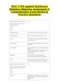 WGU C784 Applied Healthcare Statistics Objective Assessment 1&colon; Comprehensive Exam Review & Practice Questions