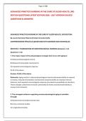 NURSING IN THE CARE OF OLDER ADULTS&comma; 3RD &NewLine;EDITION QUESTIONS LATEST EDITION 2026 &ndash; 2027 VERSION SOLVED &NewLine;QUESTIONS & ANSWERS