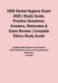 HESI Dental Hygiene Exam 2026 &vert; Study Guide&comma; Practice Questions&comma; Answers&comma; Rationales & Exam Review&NewLine;&NewLine;