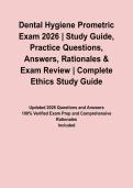 Dental Hygiene Prometric Exam 2026 &vert; Study Guide&comma; Practice Questions&comma; Answers&comma; Rationales & Exam Review&NewLine;&NewLine;
