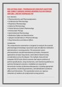 NSG 124 FINAL EXAM &ndash; PHARMACOLOGY &lpar;2026&sol;2027&rpar; QUESTIONS &NewLine;AND CORRECT ANSWERS &lpar;VERIFIED ANSWERS&rpar; PLUS RATIONALES &NewLine;2026 Q&A &vert; INSTANT DOWNLOAD PDF