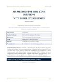Air Methods Pre-Hire Exam 2026&sol;2027 &vert; Complete Solutions &vert; Pass Guaranteed &ndash; A&plus; Graded&NewLine;&NewLine;