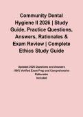 Community Dental Hygiene II 2026 &vert; Study Guide&comma; Practice Questions&comma; Answers&comma; Rationales & Exam Review&NewLine;&NewLine;