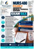 West Coast NURS 480 Exam 2 &vert; Advanced Med-Surg Nursing &lpar;2026&sol;2027&rpar; &vert; A&plus; Guarantee