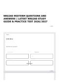 NRG260 MIDTERM QUESTIONS AND ANSWERS &vert; LATEST NRG260 STUDY GUIDE & PRACTICE TEST 2026&sol;2027