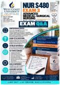 West Coast NURS 480 Exam 3 &vert; Advanced Med-Surg Nursing &lpar;2026&sol;2027&rpar; &vert; A&plus; Guarantee