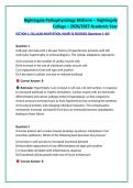 Nightingale Pathophysiology Midterm &ndash; Nightingale &NewLine;College &ndash; 2026&sol;2027 Academic Year