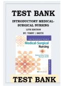 Test Bank for Introductory Medical-Surgical Nursing 12th Edition by Timby Smith&comma; All Chapters 1-72 Covered&comma; A&plus; guide&period;