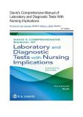 Test Bank - Davis's Comprehensive Manual of Laboratory and Diagnostic Tests With Nursing Implications&comma; 11th Edition &lpar;Van Leeuwen&comma; 2025&rpar;&comma; Topics 1-11 Fully Covered