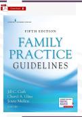 Test Bank &ndash; Family Practice Guidelines 5th Ed&period; &lpar;Cash & Glass&rpar; &vert; Verified PDF &vert; 23 Chapters Complete &plus; Rationales