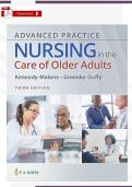 Test Bank &ndash; Advanced Practice Nursing Care of Older Adults 3rd Ed&period; &lpar;Kennedy‑Malone&rpar; &vert; Verified PDF &vert; 23 Chapters Complete &plus; Rationales