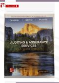 Test Bank &ndash; Auditing & Assurance Services 12th Ed&period; &lpar;Messier & Glover&rpar; &vert; Verified PDF &vert; 21 Chapters Complete &plus; Rationales