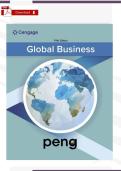 Test Bank &ndash; Global Business 5th Ed&period; &lpar;Peng&rpar; &vert; Verified PDF &vert; 17 Chapters Complete &plus; Rationales &lpar;2024 Update&rpar;